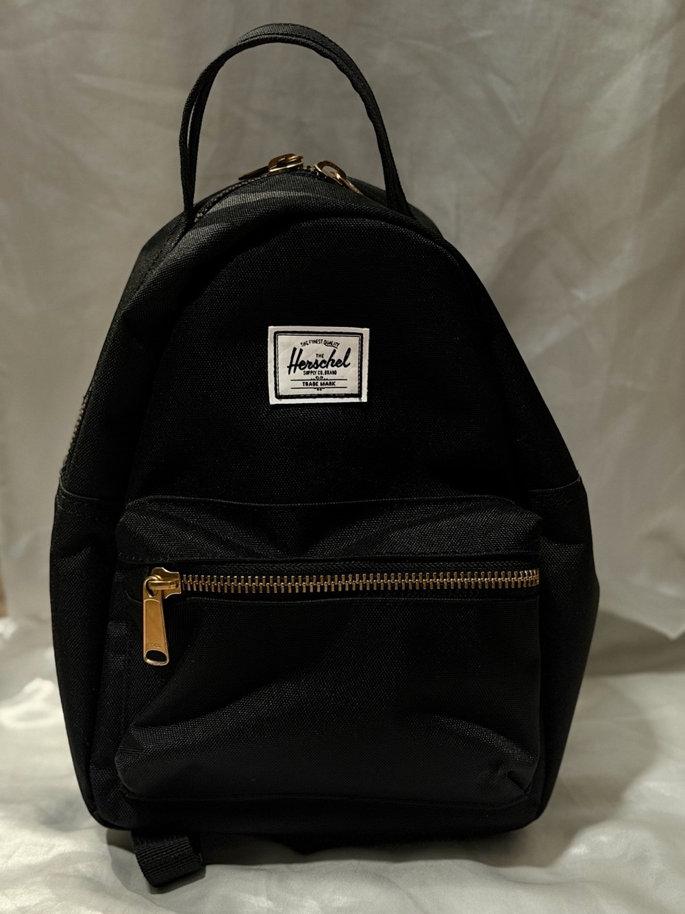 Cute Mini Herschel America Backpack in Black with Gold Hardware